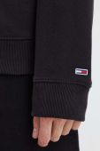 Бавовняна кофта Tommy Jeans чоловіча колір чорний з капюшоном з принтом (3537414)