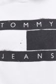 Кофта Tommy Jeans чоловіча колір білий з капюшоном з принтом