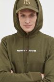 Кофта Tommy Jeans чоловіча колір зелений з капюшоном з аплікацією (3540958)