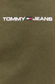 Кофта Tommy Jeans чоловіча колір зелений з капюшоном з аплікацією (3540958)