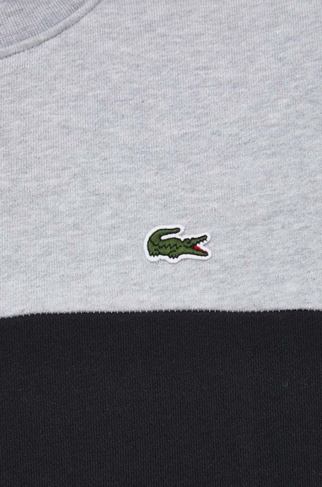Бавовняна кофта Lacoste чоловіча колір сірий візерунок (3537447) фото 5