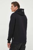 Кофта PLEIN SPORT чоловіча колір чорний з капюшоном з принтом (3374713)