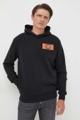 Кофта PLEIN SPORT чоловіча колір чорний з капюшоном з принтом (3372535)