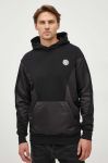 Кофта PLEIN SPORT чоловіча колір чорний з капюшоном з принтом (3577421)