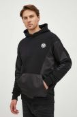 Кофта PLEIN SPORT чоловіча колір чорний з капюшоном з принтом (3577421)