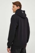 Кофта PLEIN SPORT чоловіча колір чорний з капюшоном з принтом (3577426)