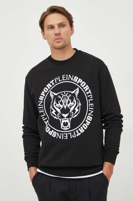 Кофта PLEIN SPORT чоловіча колір чорний з принтом (3567009)