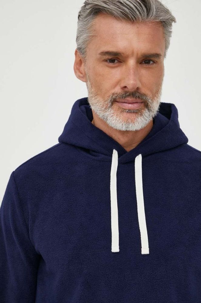 Кофта лаунж Polo Ralph Lauren колір синій з капюшоном однотонна фото 5