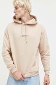 Кофта Vertere Berlin чоловіча колір бежевий з капюшоном з принтом (3621285)