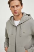 Кофта Guess чоловіча колір зелений з капюшоном однотонна (3574326)