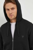 Кофта Guess чоловіча колір чорний з капюшоном однотонна (3574320)