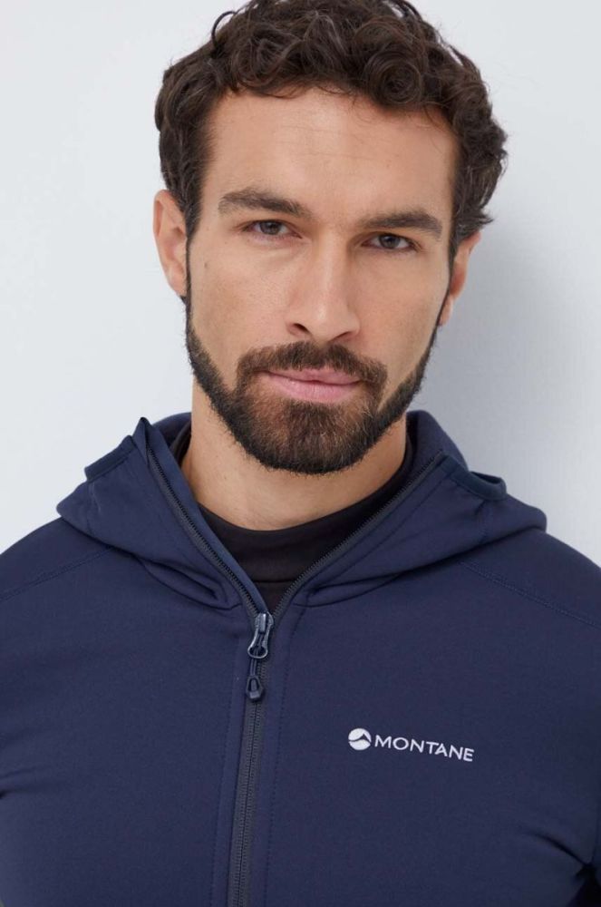 Спортивна кофта Montane Fury колір синій з капюшоном однотонна фото 4
