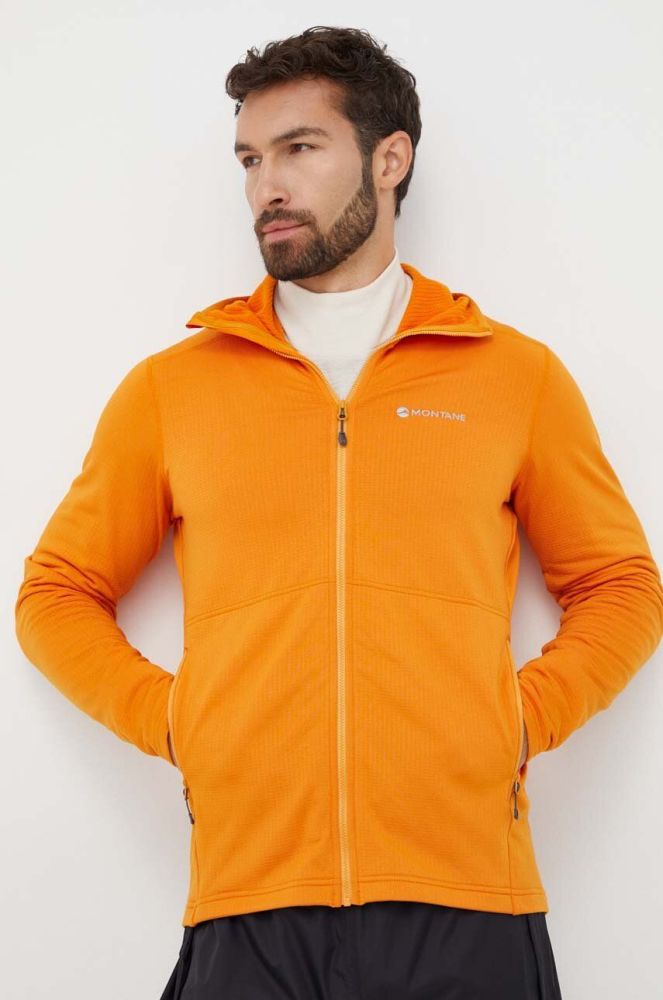 Спортивна кофта Montane Protium колір помаранчевий з капюшоном однотонна (3539742)