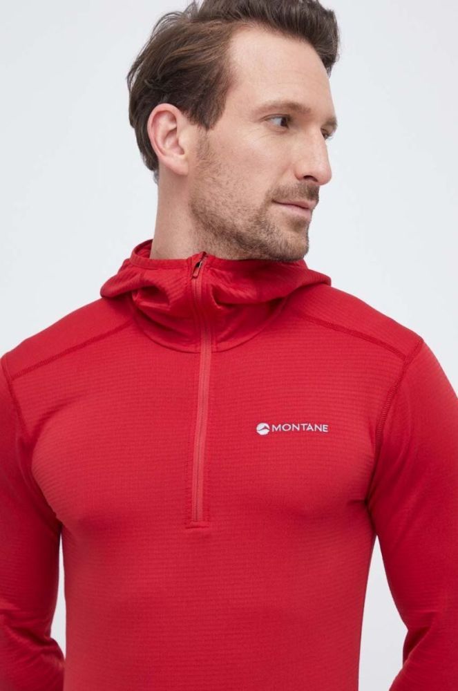 Спортивна кофта Montane Protium Lite колір червоний з капюшоном однотонна фото 2