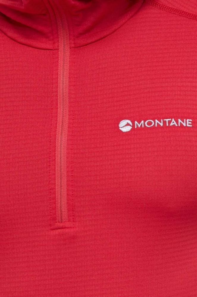 Спортивна кофта Montane Protium Lite колір червоний з капюшоном однотонна фото 4