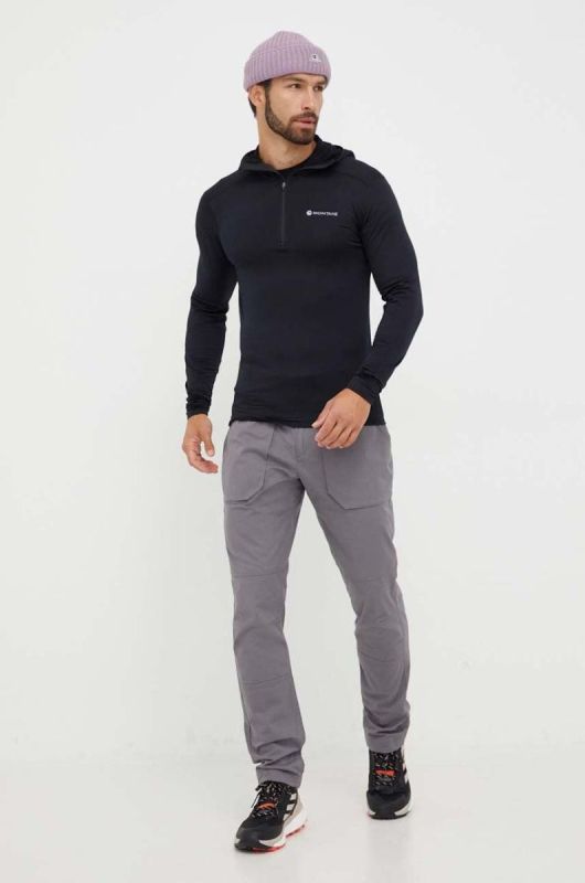 Спортивна кофта Montane Protium Lite колір чорний з капюшоном однотонна фото 2