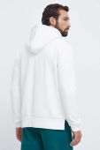 Кофта Guess чоловіча колір білий з капюшоном з принтом (3597506)