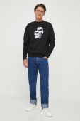 Кофта Karl Lagerfeld чоловіча колір чорний з принтом (3532954)