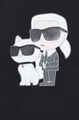 Кофта Karl Lagerfeld чоловіча колір чорний з принтом (3532954)