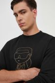 Кофта Karl Lagerfeld чоловіча колір чорний з аплікацією (3465981)