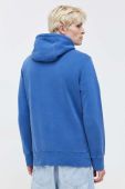 Кофта Superdry чоловіча з капюшоном однотонна колір блакитний (3621303)