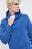 Кофта Superdry чоловіча з капюшоном однотонна колір блакитний (3621303)