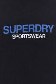 Кофта Superdry чоловіча колір чорний з капюшоном з принтом