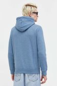 Кофта Superdry чоловіча з капюшоном однотонна колір блакитний (3489049)