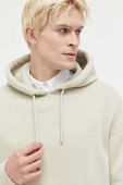 Кофта Superdry чоловіча колір бежевий з капюшоном однотонна