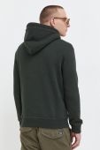 Кофта Superdry чоловіча колір зелений з капюшоном однотонна (3675640)