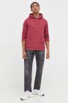 Кофта Superdry чоловіча колір червоний з капюшоном меланж