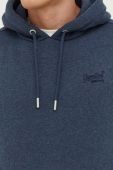 Кофта Superdry чоловіча колір синій з капюшоном однотонна (3450137)