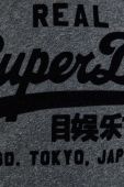 Кофта Superdry чоловіча колір сірий з капюшоном меланж (3489057)