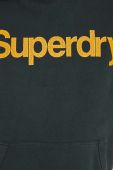 Кофта Superdry чоловіча колір зелений з капюшоном з принтом (3461923)
