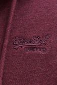 Кофта Superdry чоловіча колір бордовий з капюшоном меланж