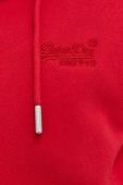 Кофта Superdry чоловіча колір червоний з капюшоном однотонна (3537467)