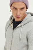 Кофта Superdry чоловіча колір сірий з капюшоном меланж (3450141)