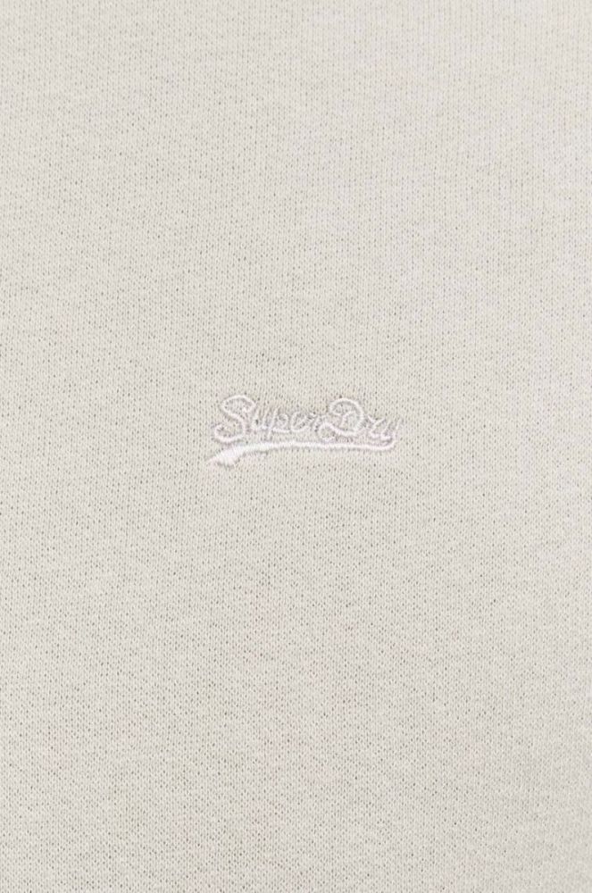 Кофта Superdry чоловіча колір бежевий однотонна фото 5