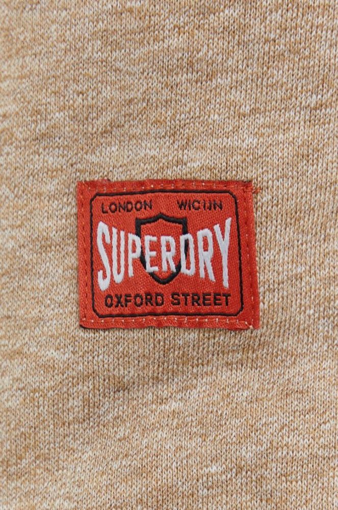 Кофта Superdry чоловіча колір бежевий з принтом фото 5