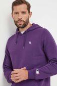 Кофта 47brand MLB New York Yankees чоловіча колір фіолетовий з капюшоном однотонна