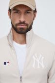 Кофта 47brand MLB New York Yankees чоловіча колір бежевий з аплікацією