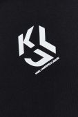 Кофта Karl Lagerfeld Jeans чоловіча колір чорний з капюшоном з принтом (3489075)