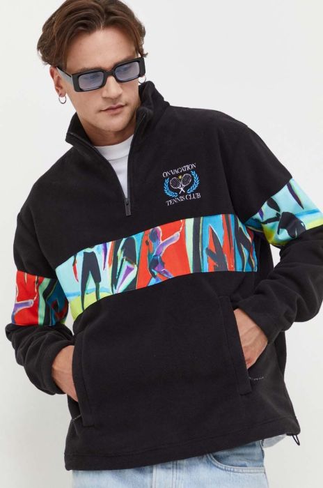 Кофта On Vacation чоловіча колір чорний візерунок