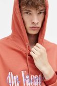 Кофта On Vacation чоловіча колір помаранчевий з капюшоном з аплікацією