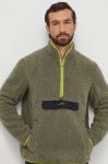 Спортивна кофта Icebreaker RealFleece Merino High Pile колір зелений однотонна Спортивна кофта Icebreaker RealFleece Merino High Pile колір зелений однотонна