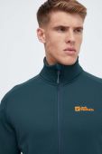 Спортивна кофта Jack Wolfskin Baiselberg колір зелений однотонна (3549425)