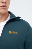 Спортивна кофта Jack Wolfskin Baiselberg колір зелений однотонна (3549425)