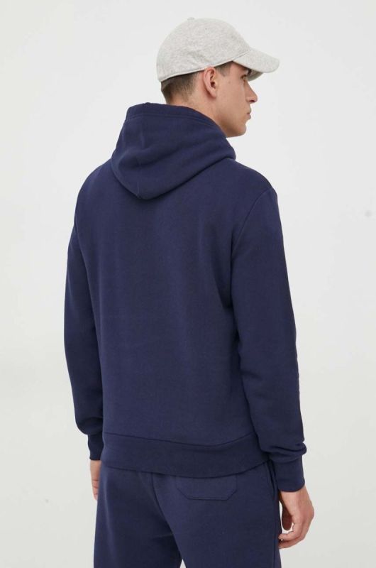 Кофта Polo Ralph Lauren чоловіча колір синій з капюшоном з аплікацією (3428006) фото 3