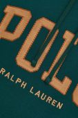 Кофта Polo Ralph Lauren чоловіча колір зелений з капюшоном з аплікацією (3428016)