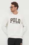 Кофта Polo Ralph Lauren чоловіча колір бежевий з аплікацією Кофта Polo Ralph Lauren чоловіча колір бежевий з аплікацією